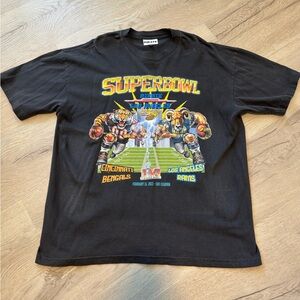 Superbowl Graphic Black Tee
